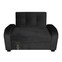 Sofá Cama Oakland 1.5 Plz - Negro