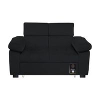 Sofá Cama Baltimore 1.5 Plz - Negro