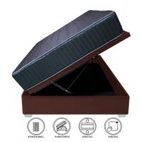 Cama Box Espacio Trento Dual Rest 1.5 plz - Chocolate