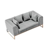 Sofá Luxury Dolneni 2 Cuerpos - Gris claro