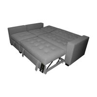 Sofá Cama Multifuncional Kavala 3 Cuerpos - Gris Claro