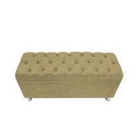 Baúl Capitoneado Bunn 1.5 Plz - Beige Oscuro