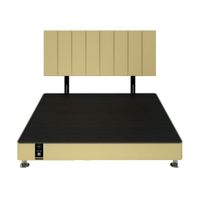 Dormitorio Linz 1.98 x 2.03 + Cabecera Neuss Pata Desmontable King - Beige Claro