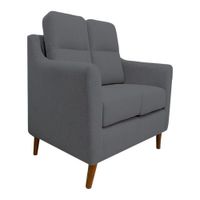 Sofa 2 Cuerpos Florina - Gris Oscuro