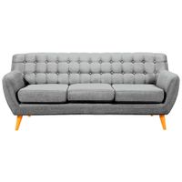 Sofá Vintage Louth 3 cuerpos - Gris claro