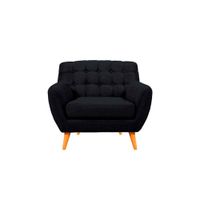 Sofá Vintage Louth 1 Cuerpo - Negro