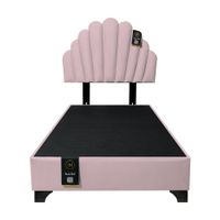 Dormitorio Afrodita + Cabecera patas ajustables 1.5 plz - Rosado