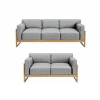 Juego de sala 3 2 Luxury Lipkovo - Gris claro