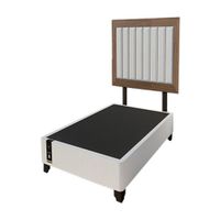 Dormitorio Lugo + Cabecera patas ajustables 1.5 plz - Gris Claro y Catania