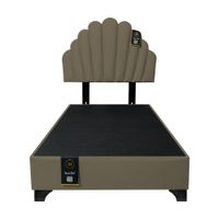 Dormitorio Afrodita + Cabecera patas ajustables 2 plz - Beige Oscuro