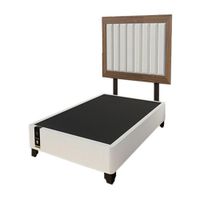Dormitorio Lugo + Cabecera patas ajustables 2 plz - Gris Claro y Catania