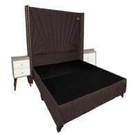 Dormitorio Lienz King + Cabecera + 2 Veladores - Chocolate
