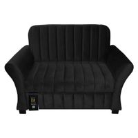 Sofá Cama Vancouver 2 Plz - Negro