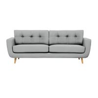Sofá Vintage Natan 3 cuerpos - Gris Claro