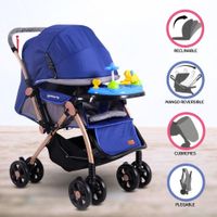 Coche Cuna para Bebé Musical «SUMMER» Blue