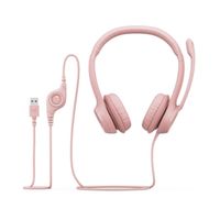 AUDIFONO C/MICROFONO LOGITECH H390 USB CON CANCELACION DE RUIDO, COLOR ROSE PN: 981-001280