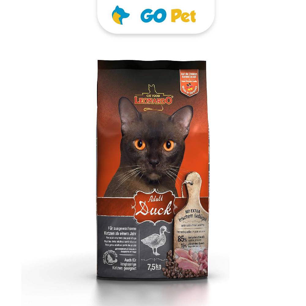 Alimento para Gato Leonardo Adulto Sabor Pato 7.5 Kg Duck