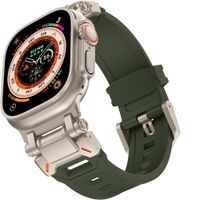 Correa Acero y TPU Rugged Para Applewatch 42-44-45-49mm Verde