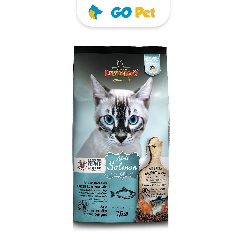 Alimento para Gato Leonardo Adulto Libre de Granos Salmón 7.5 Kg Grain Free
