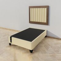 Dormitorio Segovia + Cabecera Aerea 1.5 plz - Beige Oscuro y Catania