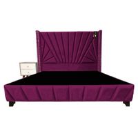 Dormitorio Lienz 1.5 Plz + Cabecera + 1 Velador - Purpura