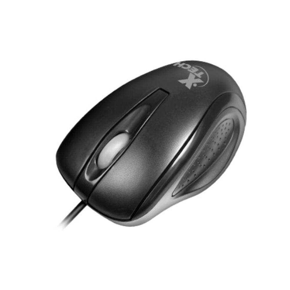 MOUSE ÓPTICO XTECH XTM175. NEGRO. CABLE USB 1.3M. 1000 DPI. AMBIDEXTRO. P/N: XTM-175