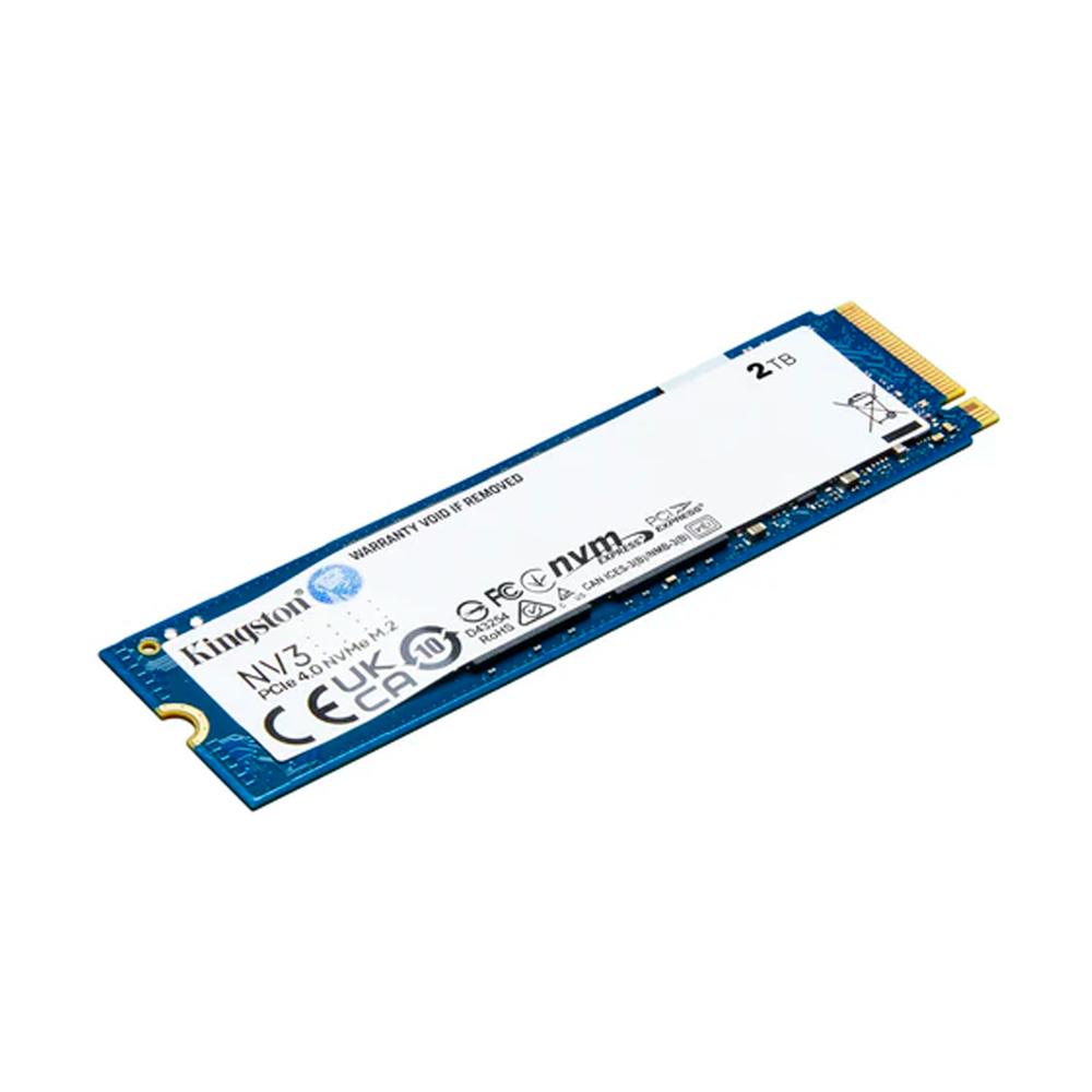 UNIDAD DE ESTADO SOLIDO KINGSTON 2TB NV3 PCIE 4.0 NVME M.2, LECTURA 6000MB/S P/N: SNV3S/2000G