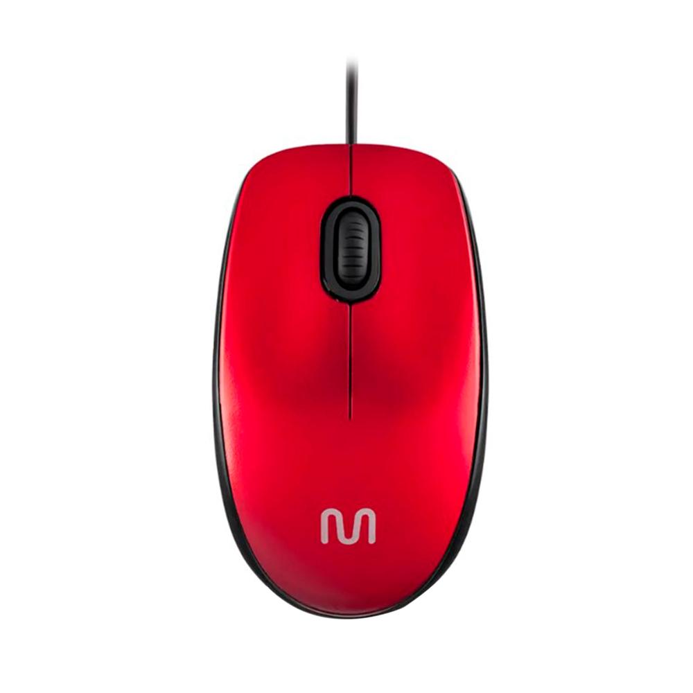 MOUSE MULTILASER MF400 MO390 ROJO. USB 1.8M. 1200 DPI. 3 BOTONES. P/N: MO390