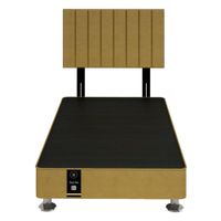 Dormitorio Linz + Cabecera Neuss Pata Desmontable 1.5 Plz-Beige Oscuro