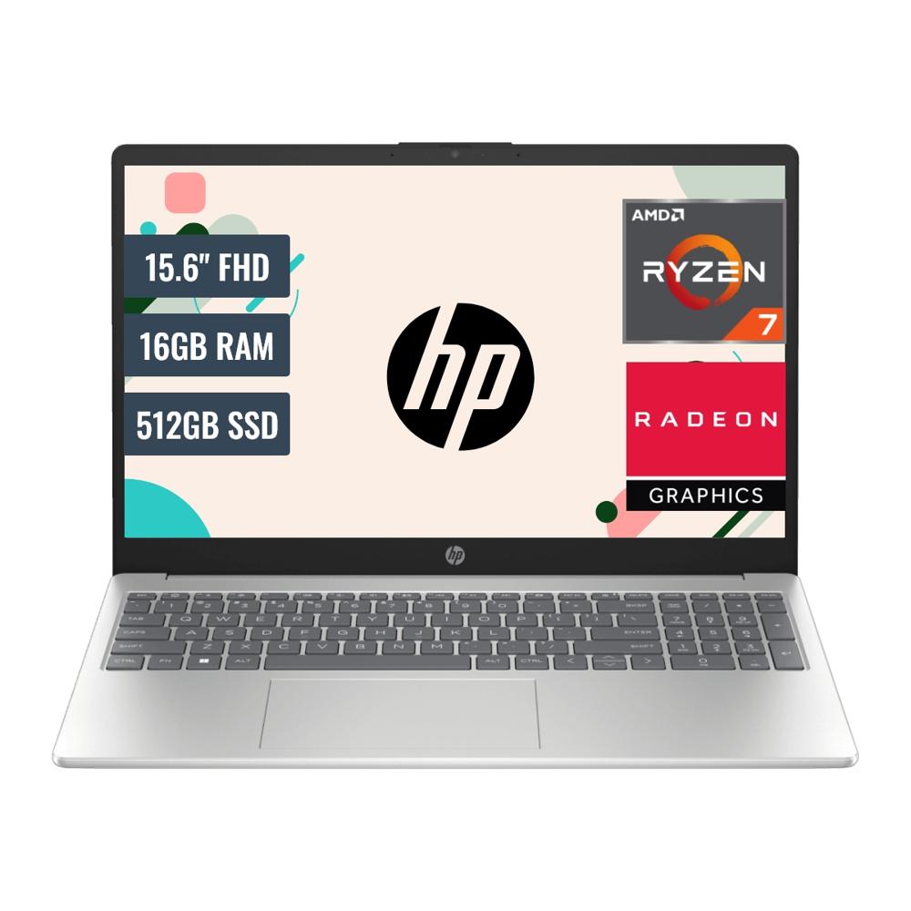 Laptop HP 15FC0012LA AMD Ryzen 7 7730U 16GB RAM 512GB SSD 15.6 FHD FreeDos 802N1LA