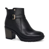 Botín Casual Cuero Mujer PAR&SS JA25Q1-BT191 NEGRO