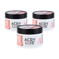 Acrylove Polvo Acrilico Make Up 1 Oz Make Up #7 3 Unid