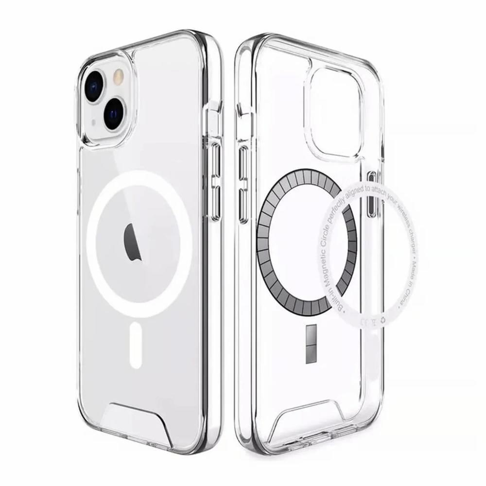 Case space con magsafe para iphone 14 transparente