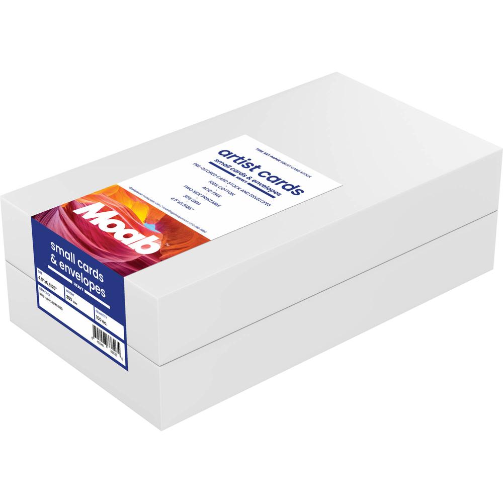 Tarjetas Artísticas Moab Heavy (4.5 x 5.8"", 1000 Unidades) - Cartas Pequeñas #6, 305 gsm, Doble Cara