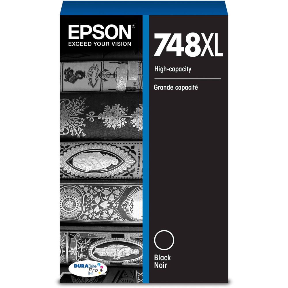 Cartucho de Tinta Negra de Alta Capacidad Epson DURABrite Pro 748XL para Impresoras WorkForce Pro WF