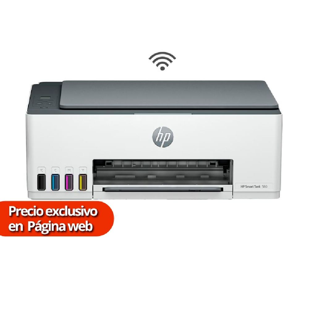 Impresora Multifuncional HP Smart Tank 580 Wireless 1F3Y2A#AKY