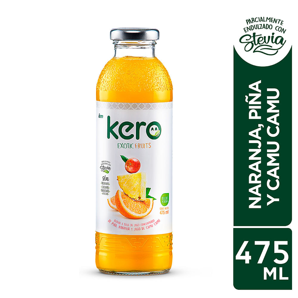 Jugo de Fruta KERO Naranja y Piña Botella 475ml