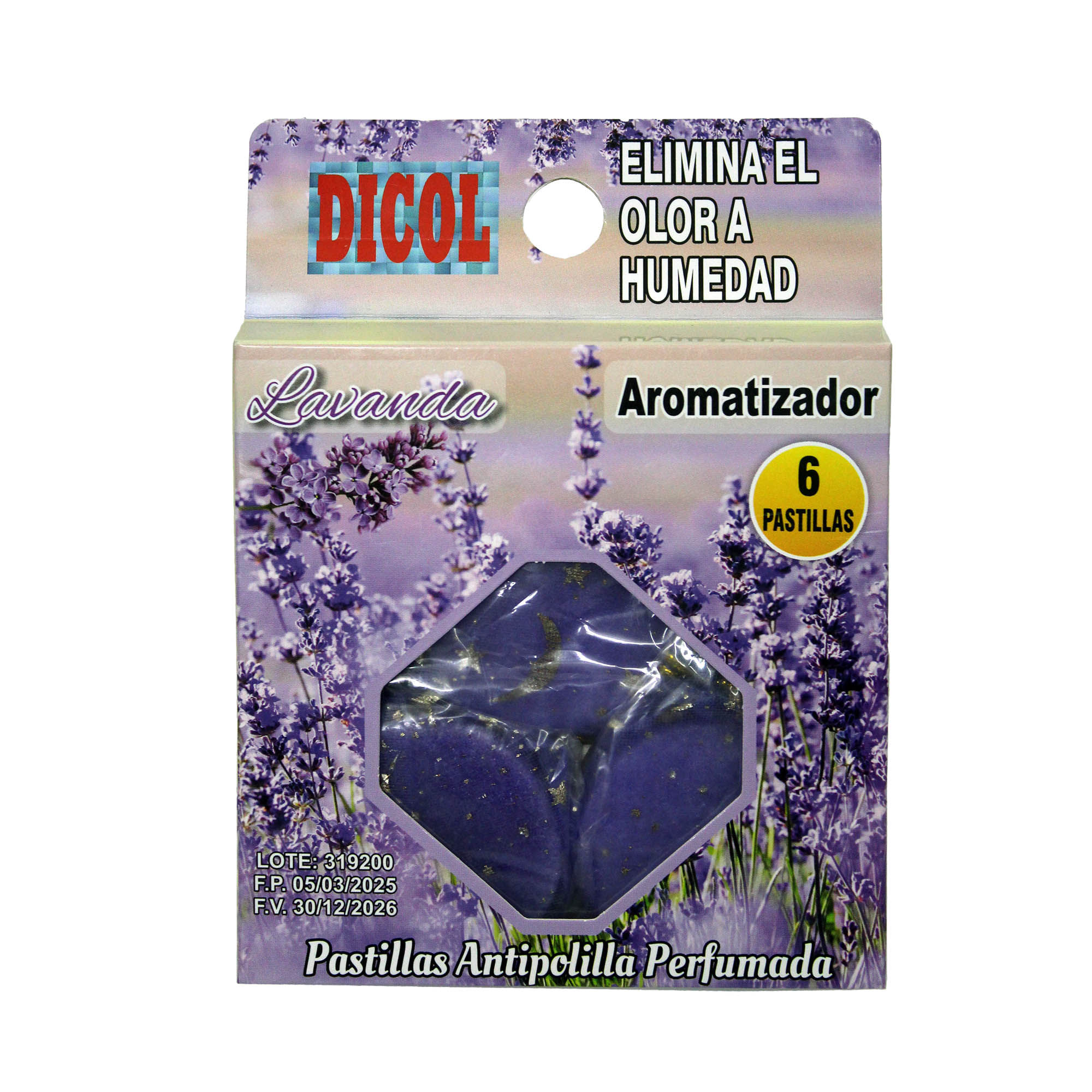 Insecticida DICOL Antipolilla pastilla aromatizadora Bolsa 200g