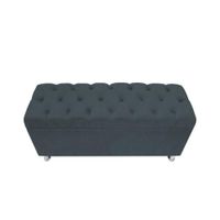 Baúl Capitoneado Bunn 1 Plz - Gris Oscuro