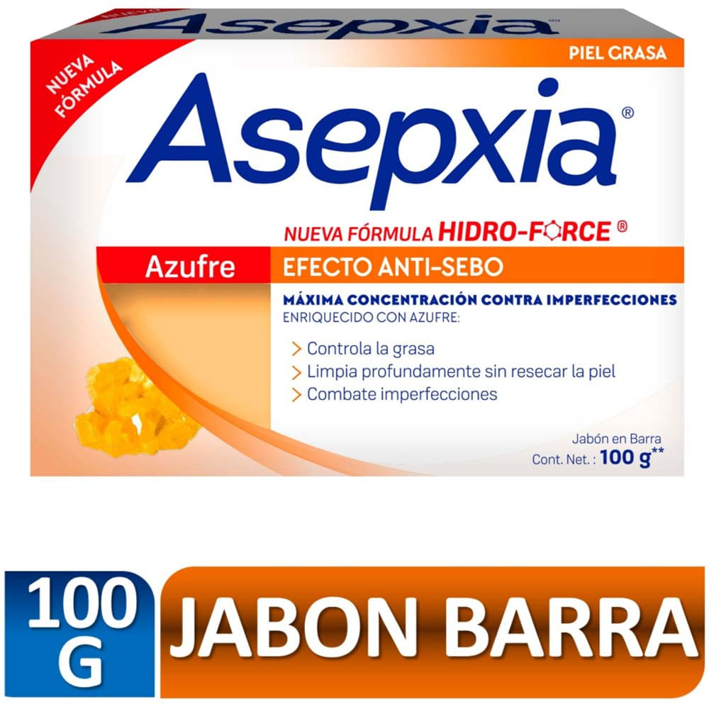 Jabón ASEPXIA Azufre Barra 100g