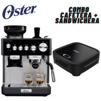 Combo Cafetera con Molinillo Oster BVSTEM7301 + Sanguchera Grill CKSTSM400