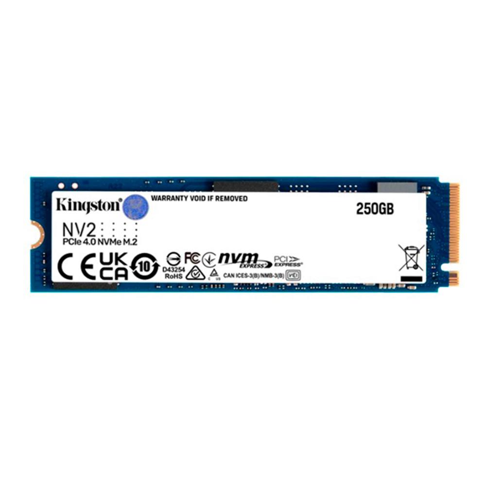 UNIDAD DE ESTADO SOLIDO INTERNO KINGSTON 250GB NV2 M.2 2280 NVME PCIE LECTURA 3000MB/S SNV2S/250G