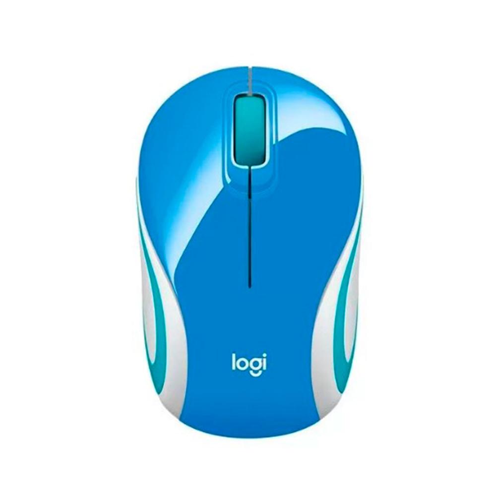 MOUSE INALAMBRICO LOGITECH M187, AZUL, INTERFAZ USB, 3 BOTONES, BATERIA AAA - P/N: 910-005360