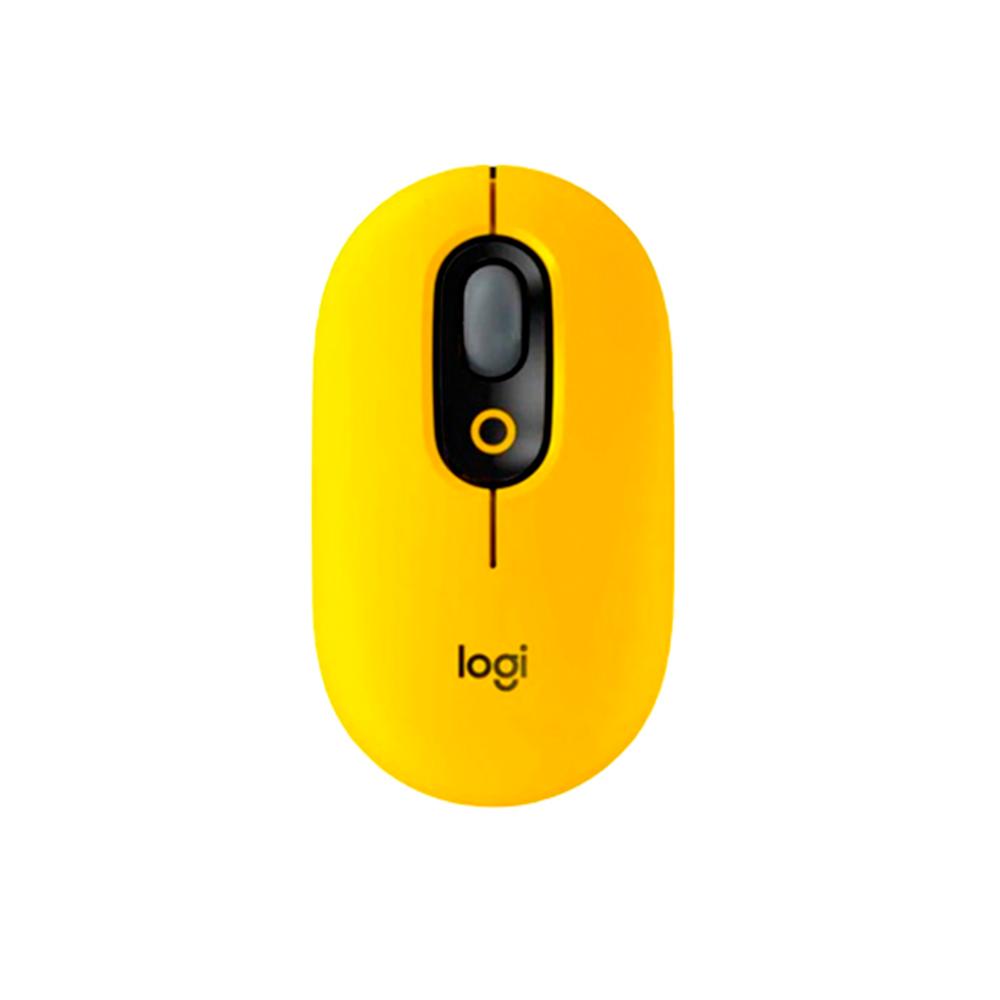 MOUSE INALAMBRICO LOGITECH POP AMARILLO 1000-4000DPI BLUETOOTH 4 BOTONES MULTIDISP P/N: 910-006543