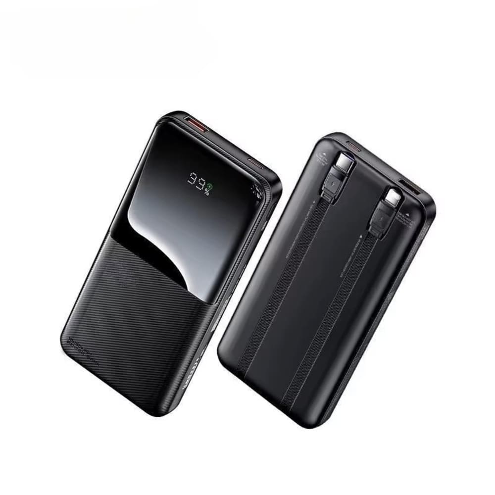 Cargador portatil 20000mAh PD 20W+ QC 22.5W MODELO RPP-680 NEGRO