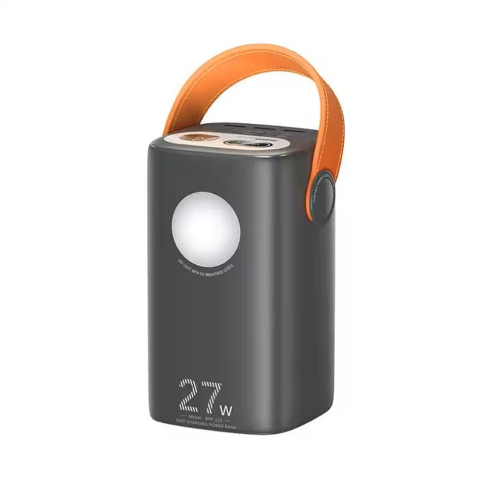 Cargador portatil with Light 60000 mAh 27W+22.5W MODELO RPP-123 GRIS