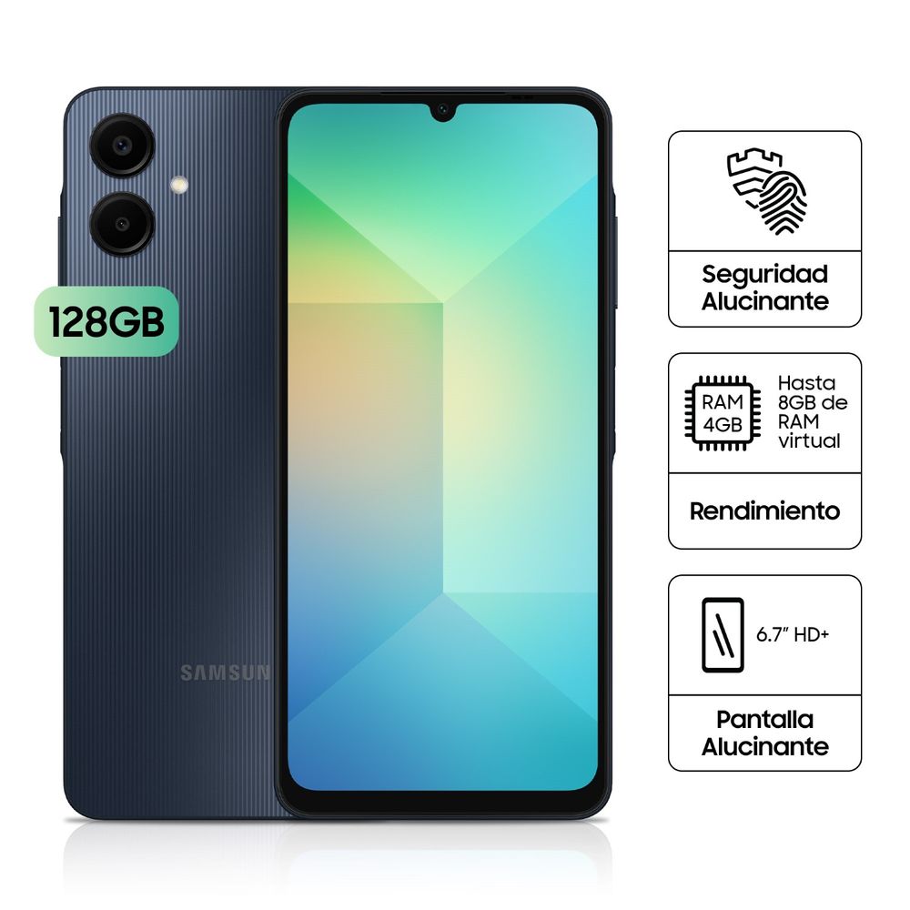 Celular Samsung A06 4GB RAM 128GB 6.7"" Negro