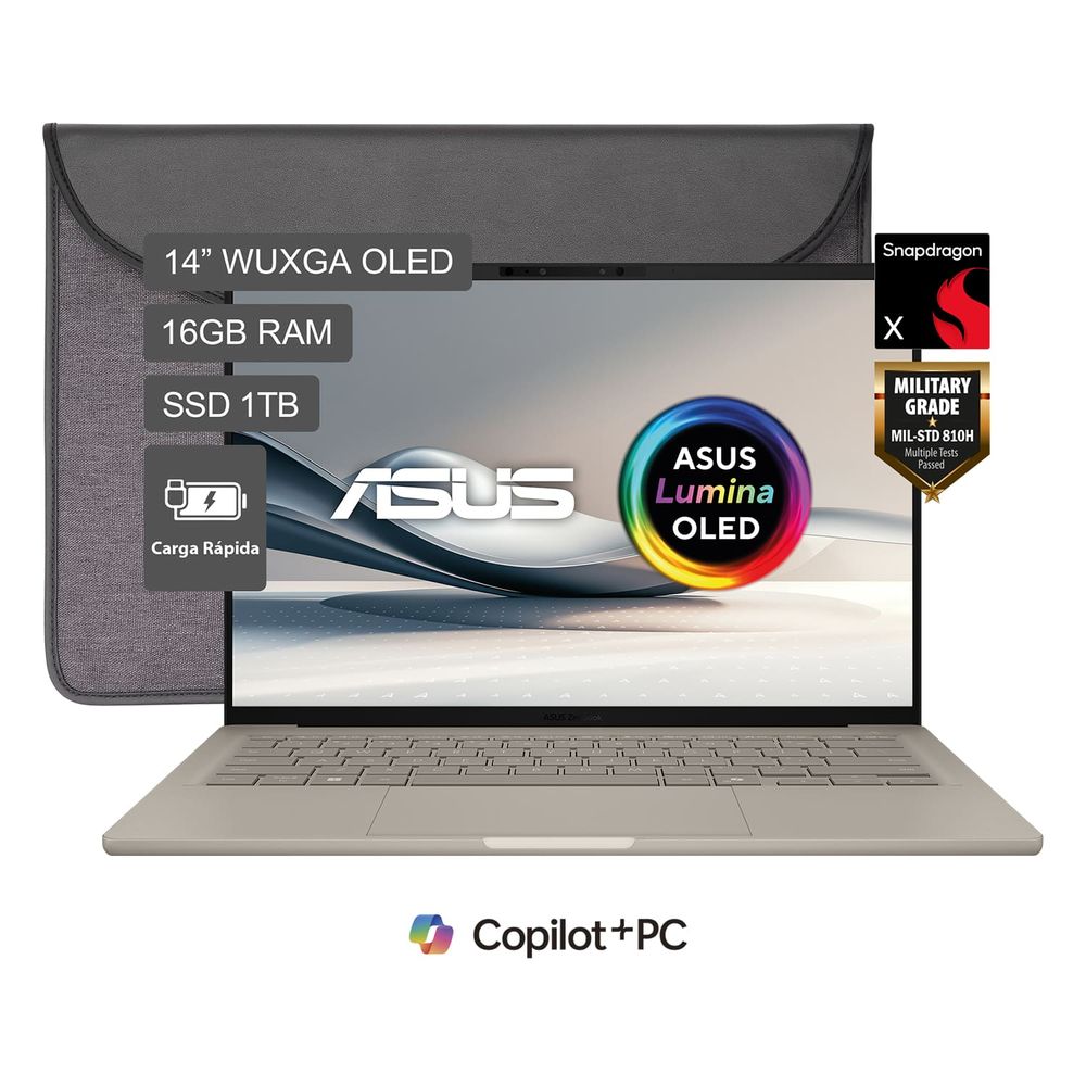 Laptop Asus Zenbook A14 Snapdragon® X X1 26 100 14"" 16GB RAM 1TB SSD 1TB SSD Beige