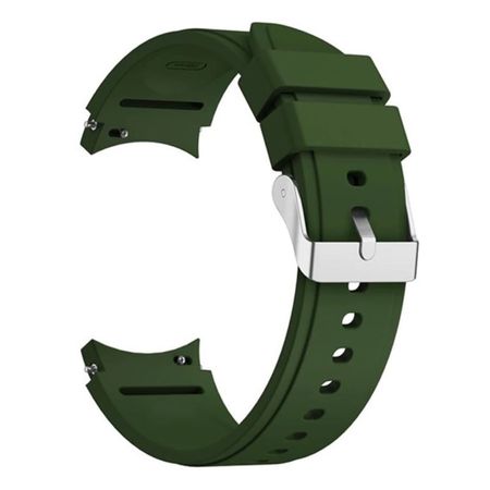 Correa de silicona samsung watch 4  5  5 pro  6  7  fe verde militar
