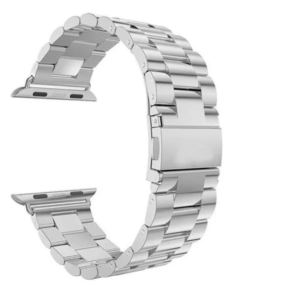 Correa de eslabones para applewatch 38-40-41mm plateado